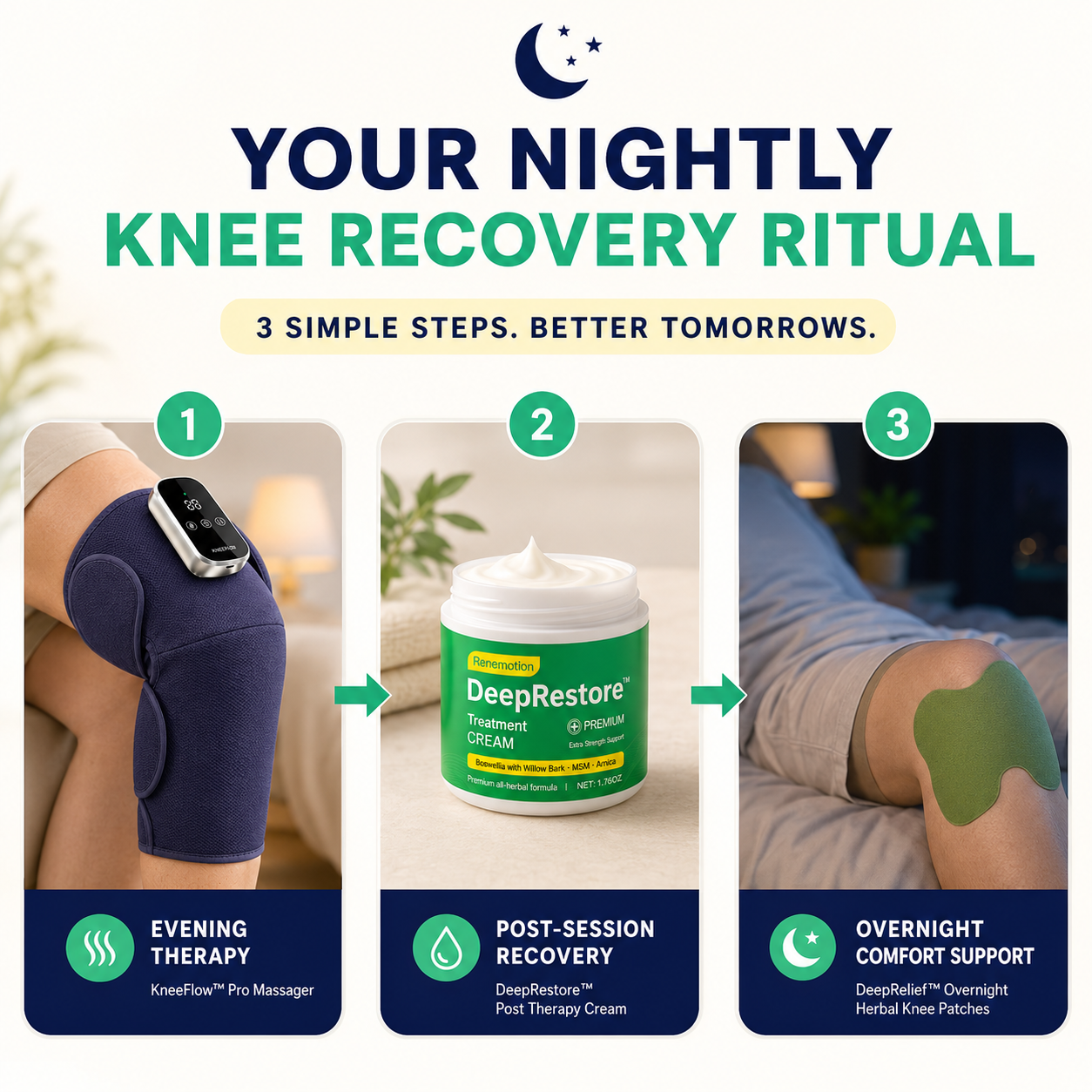 DeepRelief™ Overnight Herbal Knee Patches